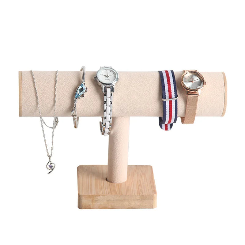 Bamboo and wood bracelet holder, solid wood watch bracelet, bracelet, headrope display stand, necklace jewelry display