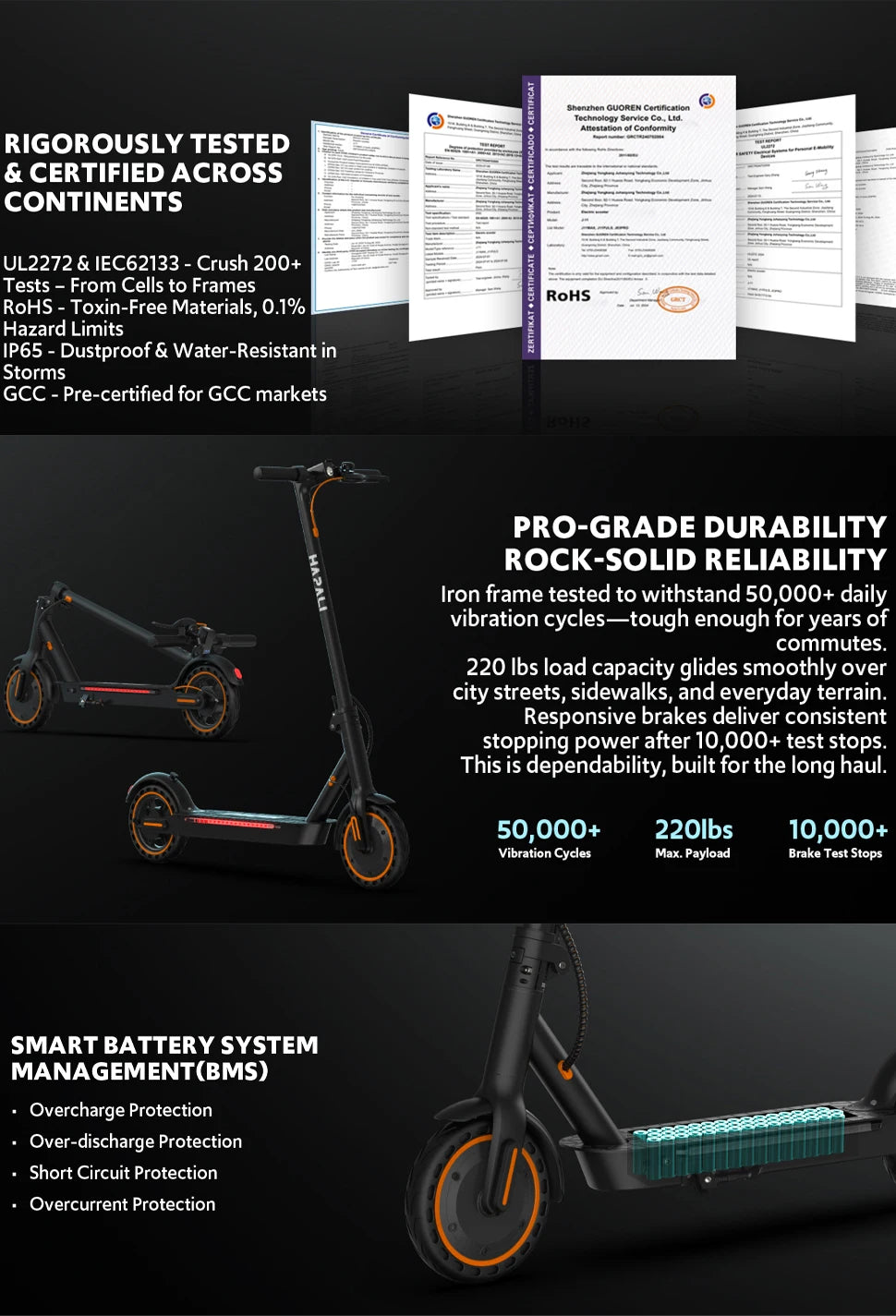 Electric Scooters for Adults,19 MPH 19 Miles Folding E-Scooter Built-in Side Lights, 550W Motor