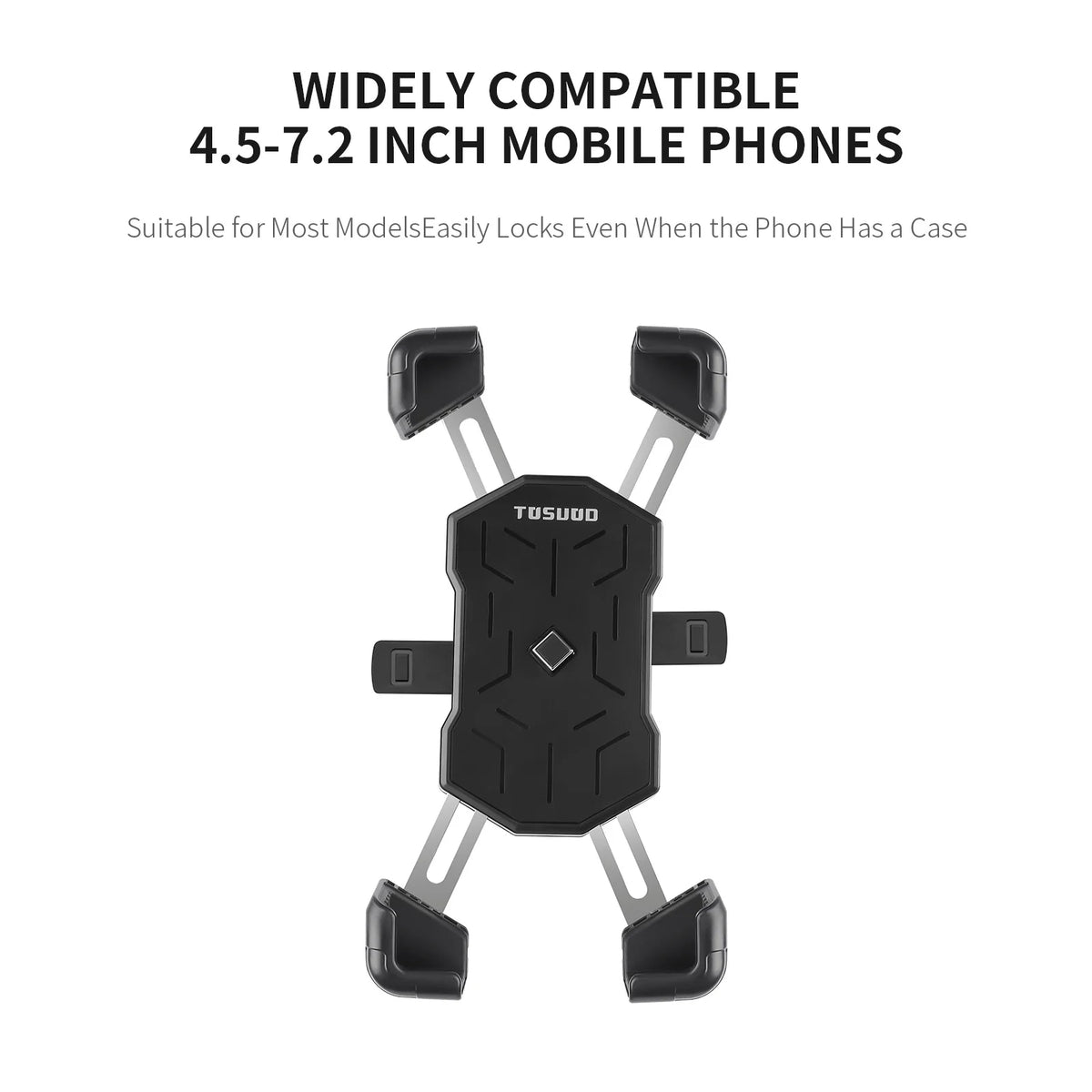 TOSUOD Bike Handlebar Phone Holder Automatic Locking One-Button Opening And Closing Bicycle Mobile Phone Stand