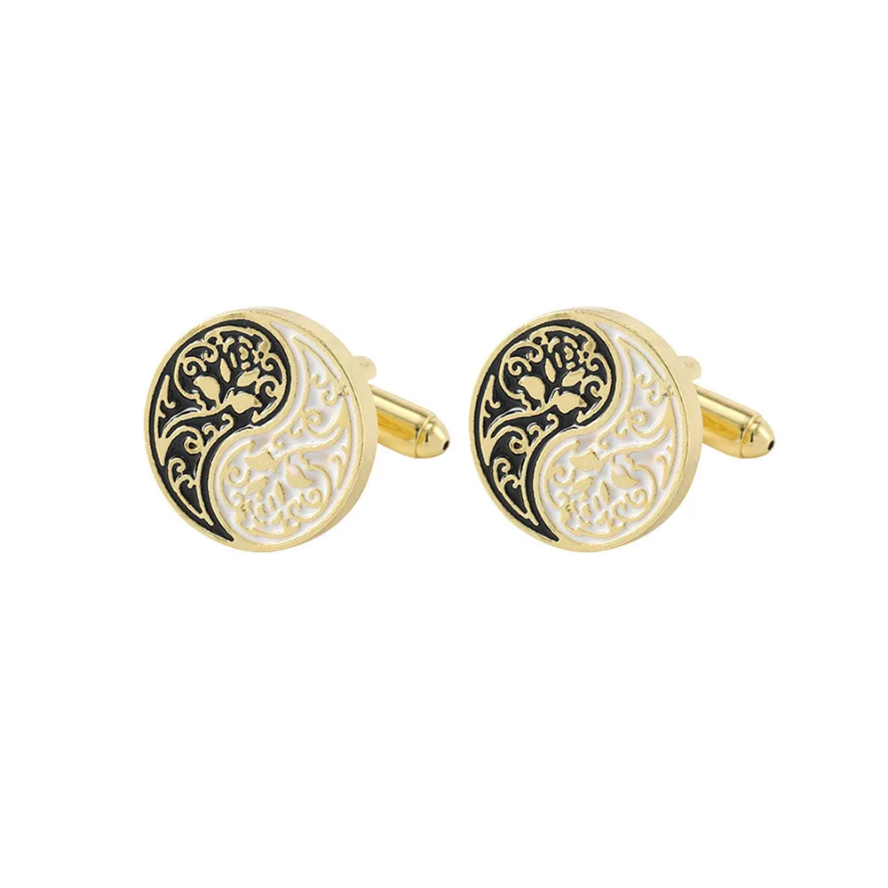 Luxury Men's Cufflinks High Quality Square Round Maple Leaf Cufflinks for Men Fashion Shirt Cufflinks Party Wedding Decorations