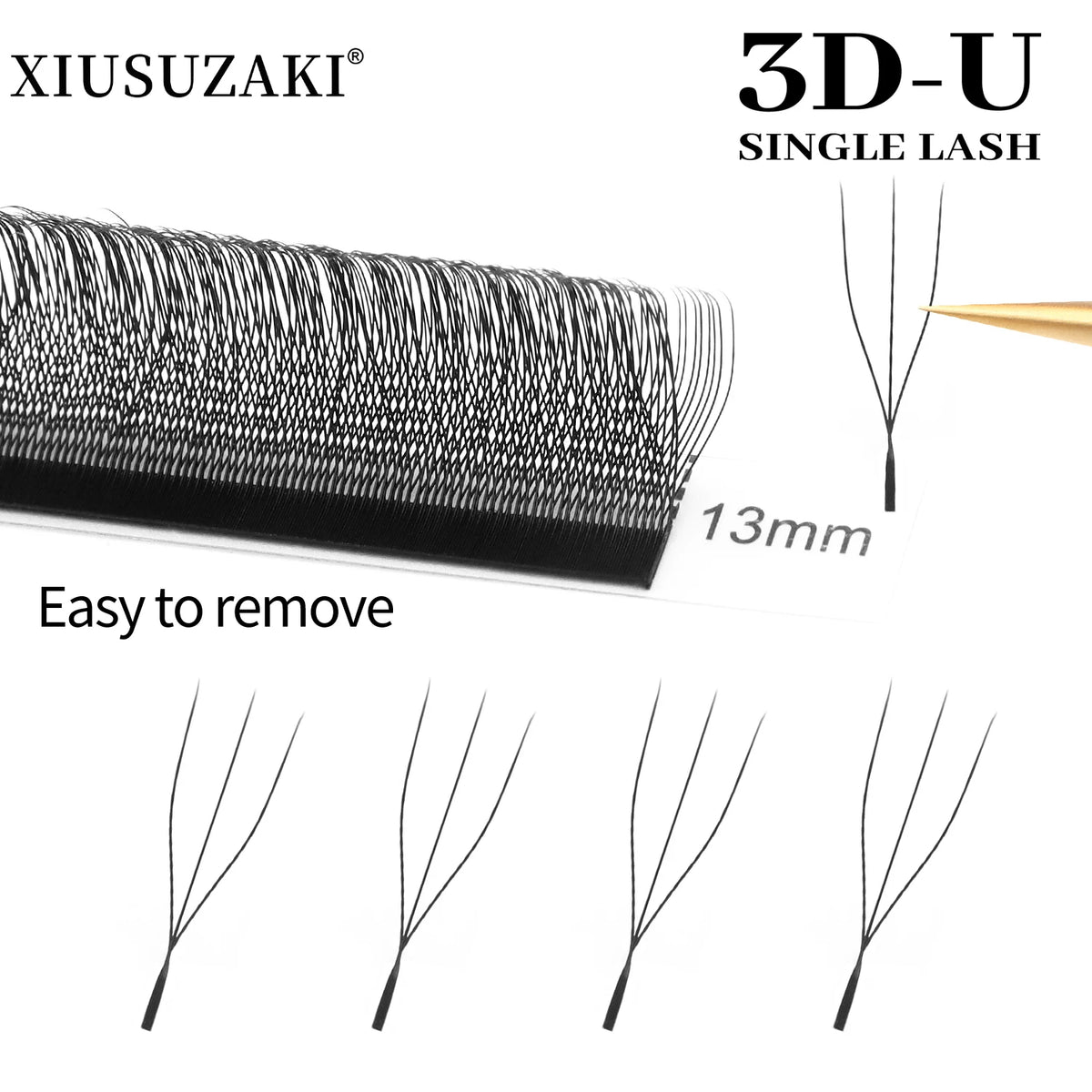 XIUSUZAKI  U-Shaped YY 3D 4D 5D Eyelash Extensions New Style U 2D YY Lashes Extension Mink Premade Volume Fans False Eyelashes
