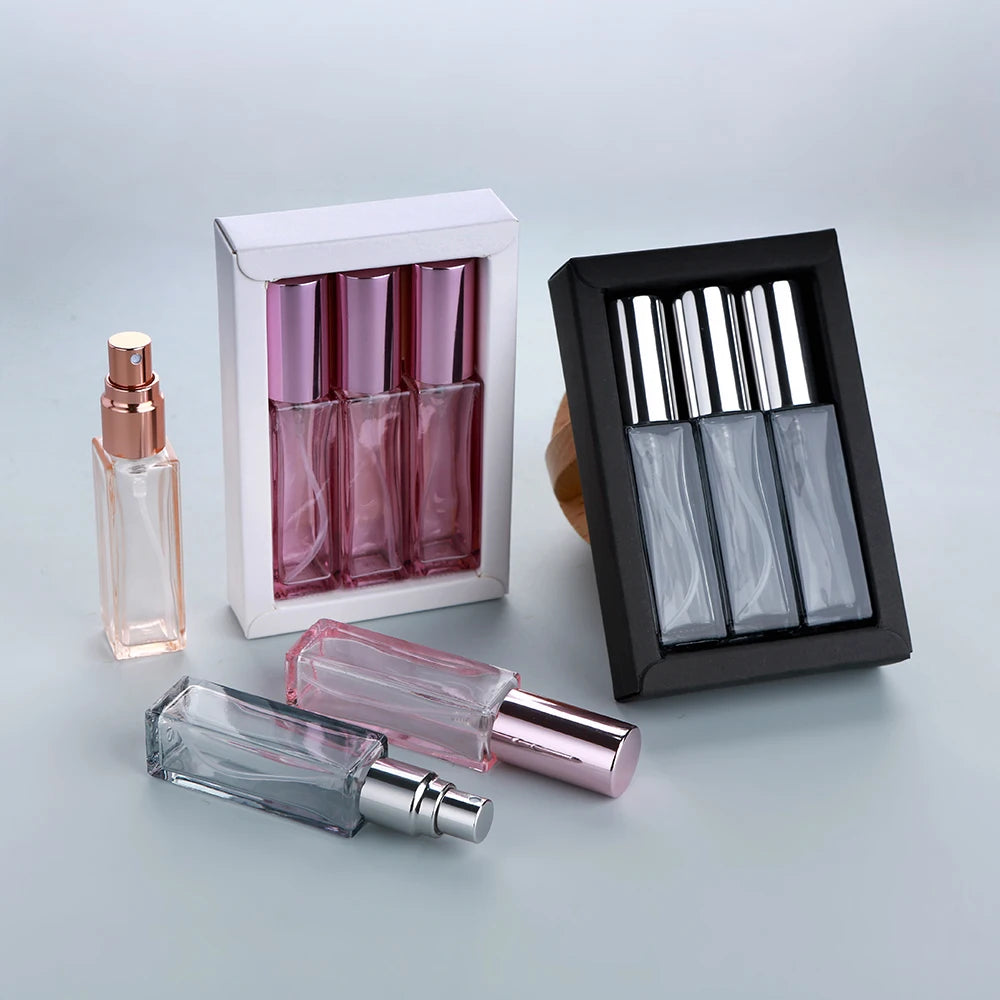 10ml Perfume Bottle Colorful Thick Glass Perfume Atomizer Portable Refillable Fragrance Bottle with Exquisite Gift Box