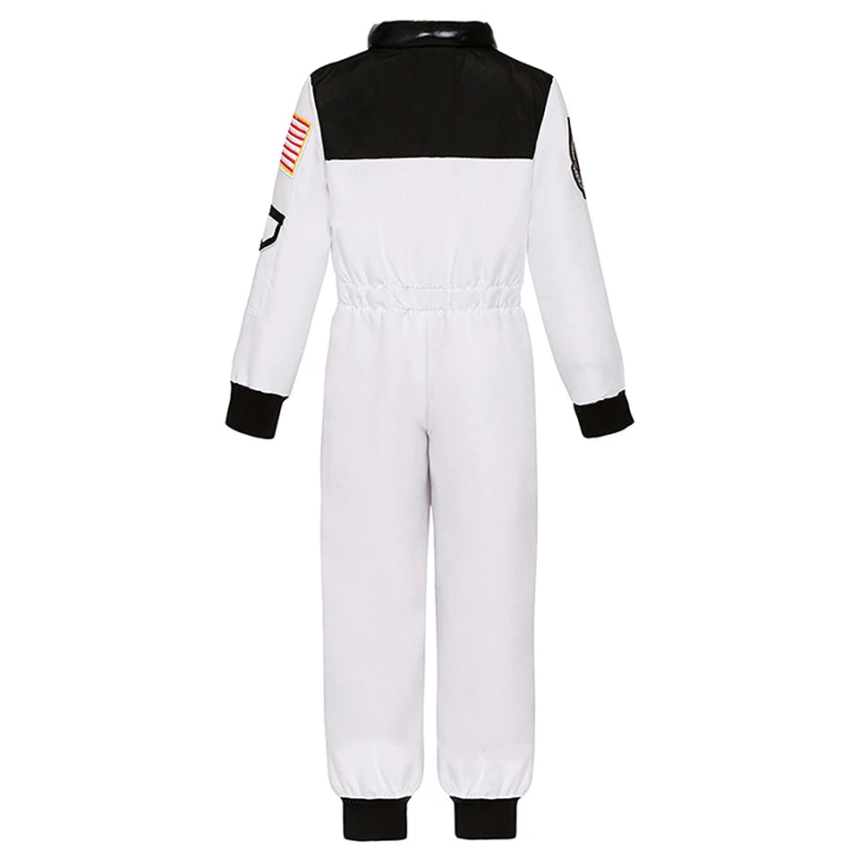 Kids Astronaut Costume Space Suit Halloween Cosplay Space Explorer Performance Children's Jumpsuit Spaceman Boys Girls Outfits