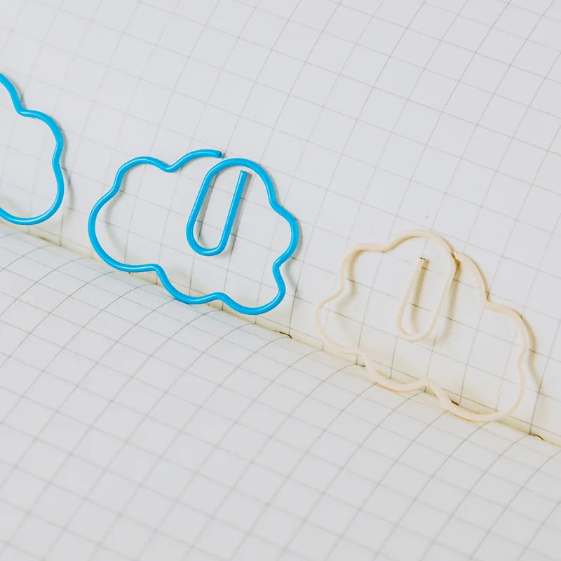 10pcs Cloud Paper Clips Creative Shapes Cute Paper Clips Bookmark Decoration Card Pins