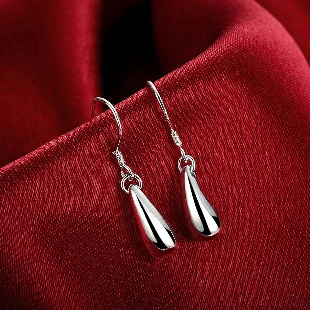 Special offer 925 Sterling Silver water drop pendant necklaces earrings Jewelry set for women Party wedding jewelry Holiday gift
