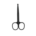 1PC Silver Mirror Light Black Round Head Safety Nose Hair Scissors Neutral Stainless Steel Scissors 2042