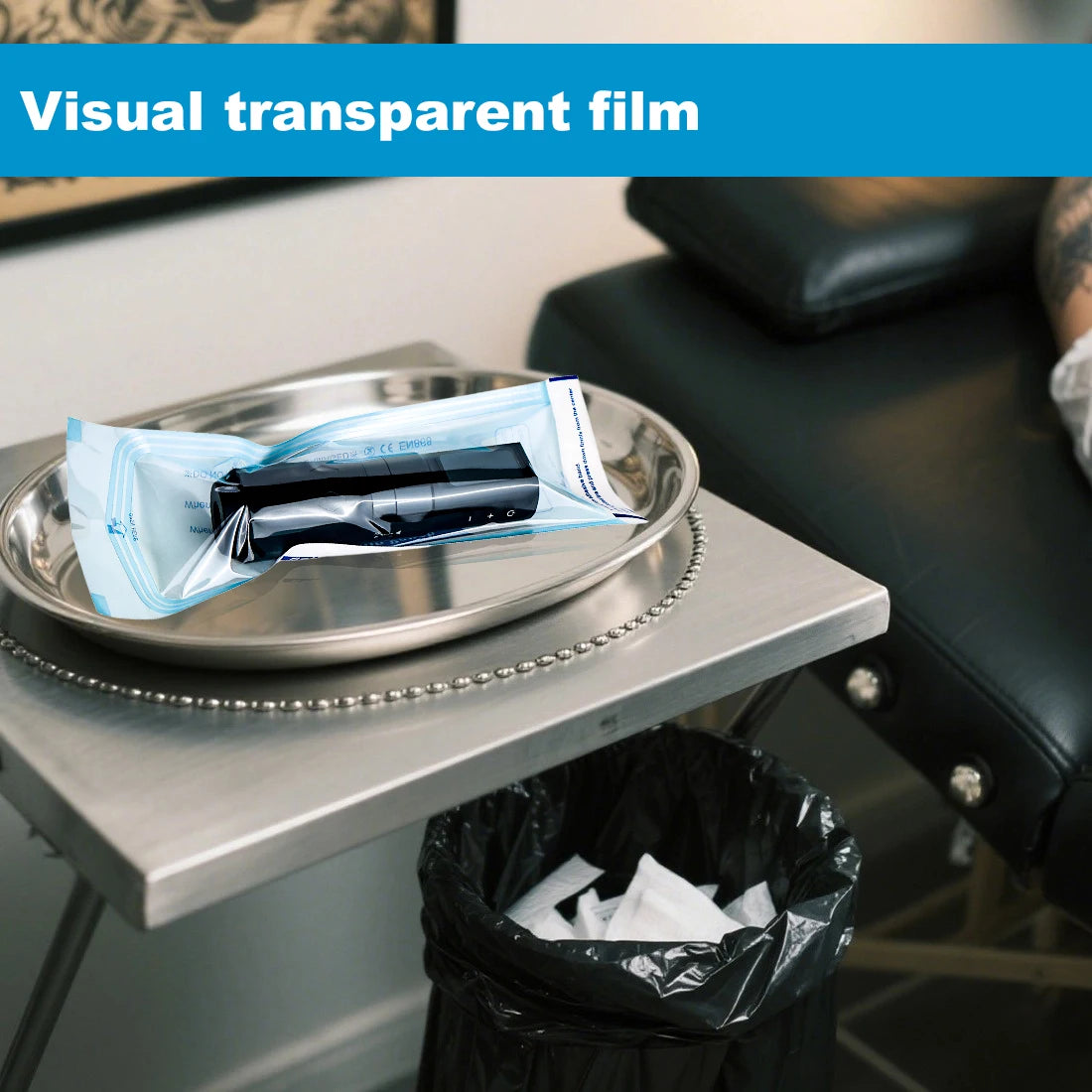 200 Pcs Tattoo Sterilization Pouch 2 Sizes Disposable Puncture Self-sealing Bag Medical-grade Nail Art Tattoo Accessories