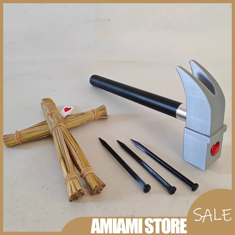 10-24cm Jujutsu Kaisen Prop Nobara Kugisaki Hammer Straw Doll Nails Cosplay Collectible Birthday Christmas Halloween Gifts Toy