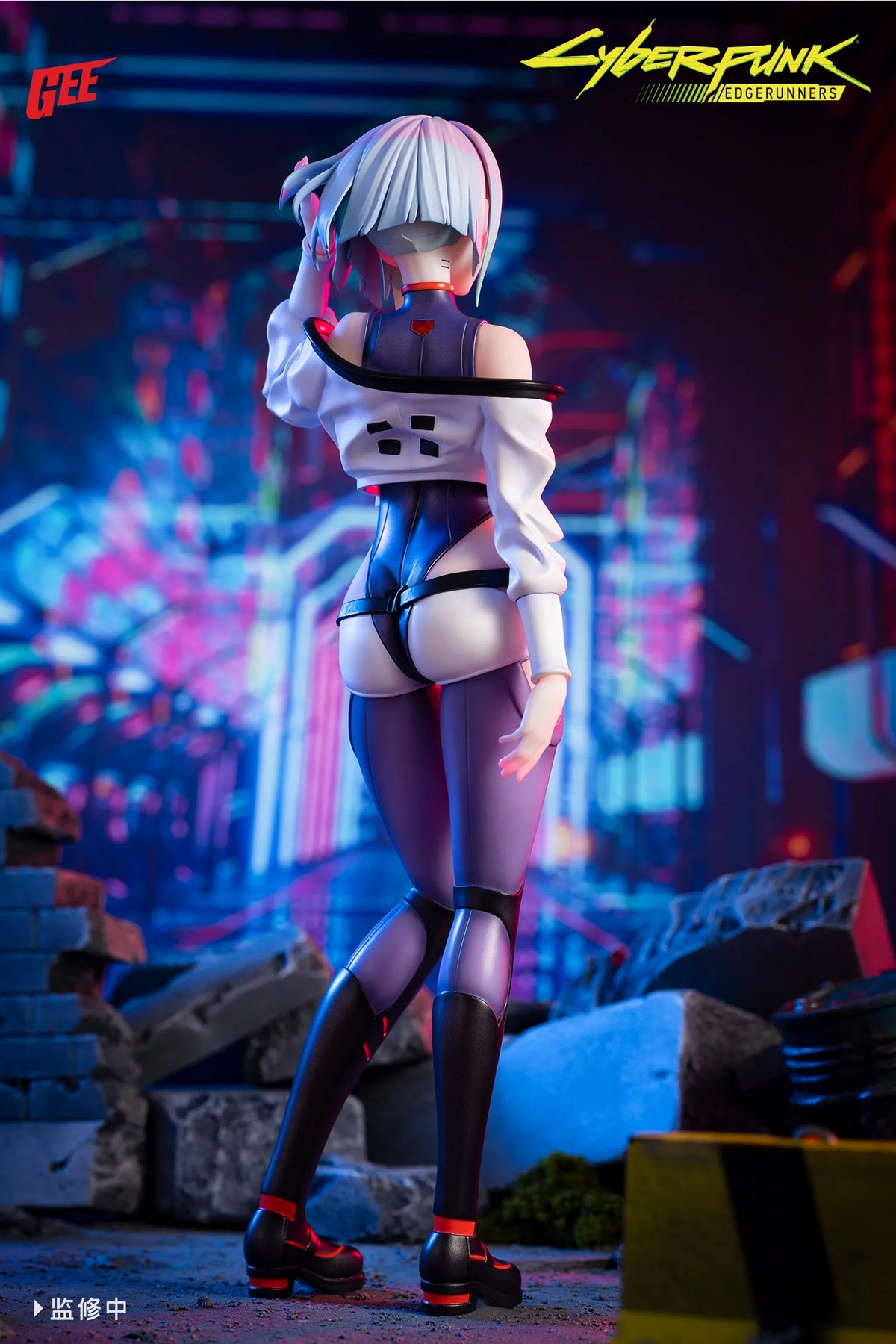 In Stock 24cm Cyberpunk: Edgerunners Lucy 1/7 Static Figurines Bookshelf, Desktop, Computer Case Decoration Collection Gift