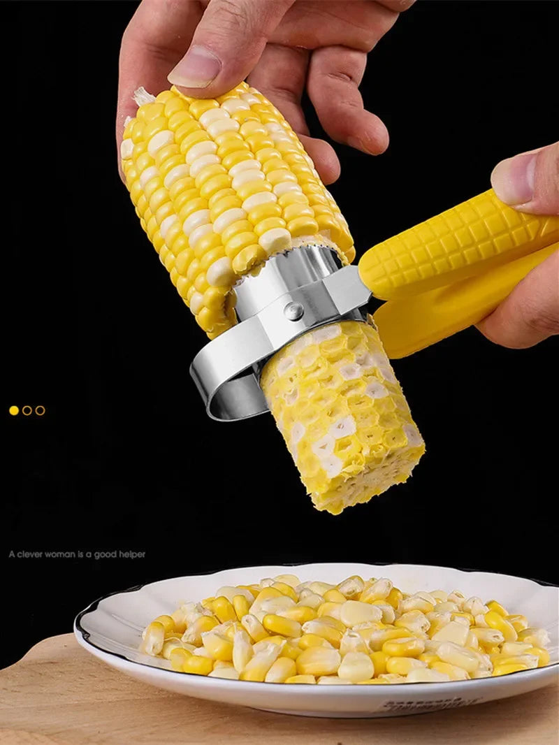 Manual Stainless Steel Corn Thresher Peeler Cob Stripper Remover Food Crusher Separator Creative Fruit Vegetable Kitchen Gadget