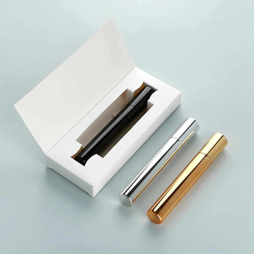 30/50PCS Electroplated Perfume Spray Bottles Set 15ml Each with Boxes Lightweight Portable Design for Outdoor Carrying
