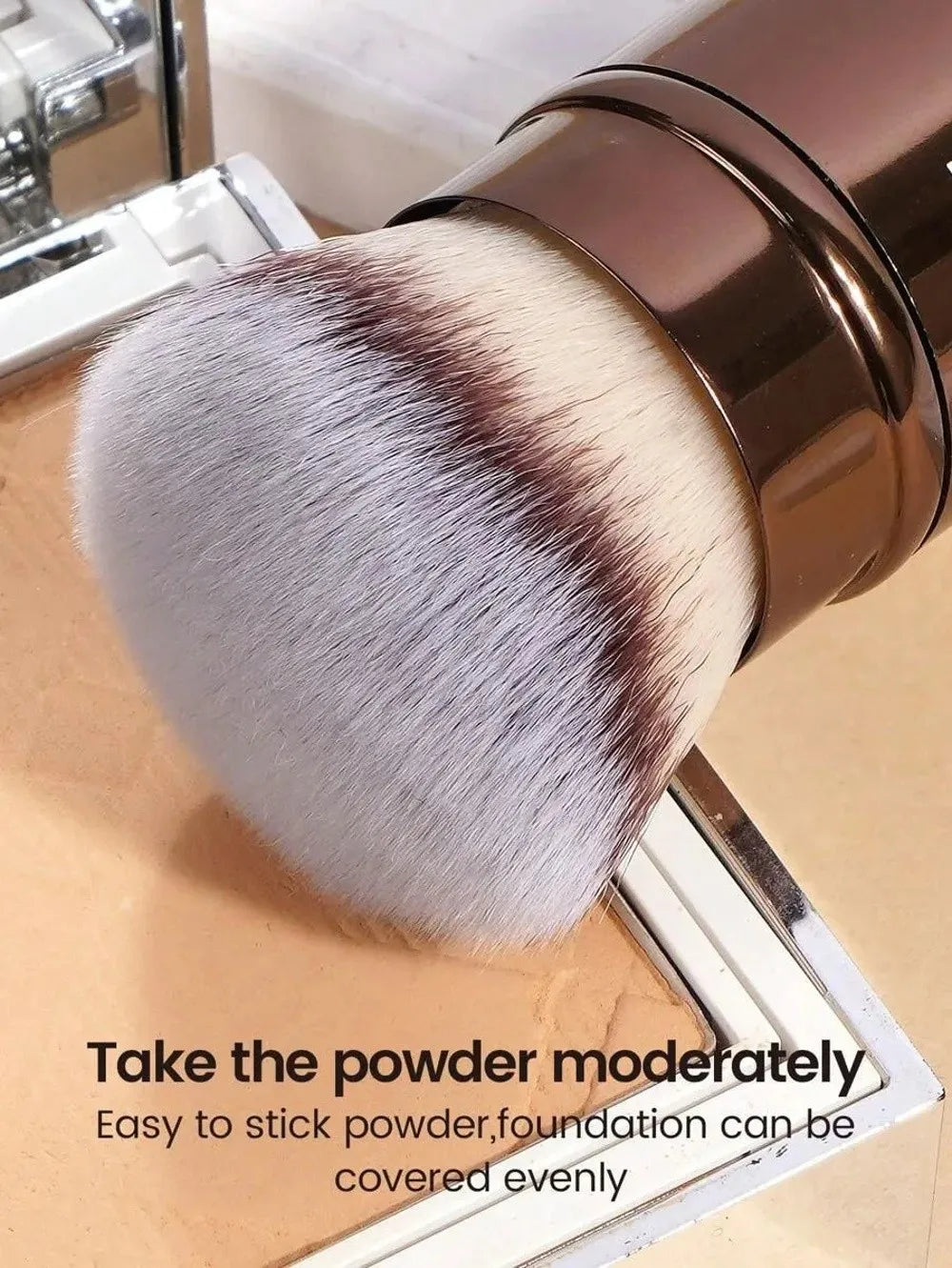 1 PCS Portable Synthetic Hair Retractable Makeup Brush UItra-Soft Flat Angle Powder Brush Makeup Tool Makeup Application
