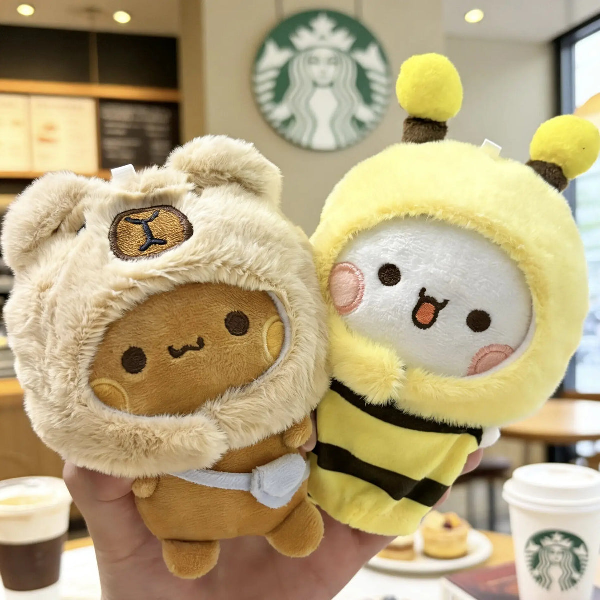 12cm Official Original Panda Bubu And Yier Outfit Change Plush Toy , Bubu And Dudu Plush Pendant Doll Gift