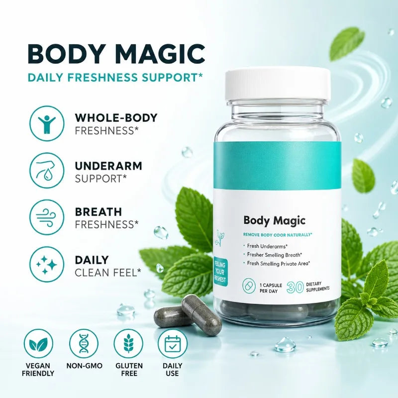 Chlorophyll Capsules with Parsley & Peppermint Leaf, Daily Freshness, Digestive Comfort & Wellness Support, Vegan 30 Count