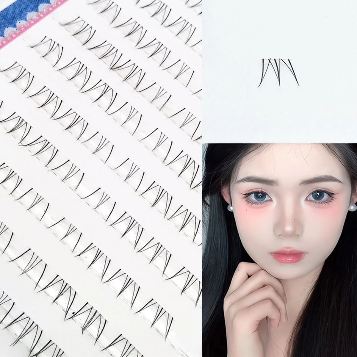 6-7mm Air Lower Eyelashes Fairy Fake Lashes Segmented Natural Under Lashes Manga Bottom Lashes Makeup Eyelash Makeup Tool