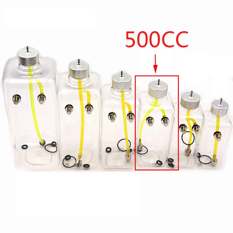 1 SET RC Plastic Fuel Oil Tank 260/360/500/700/1000/1500 CC/ml CNC Aluminum alloy Cover for RC  Nitro and Gas airplane model
