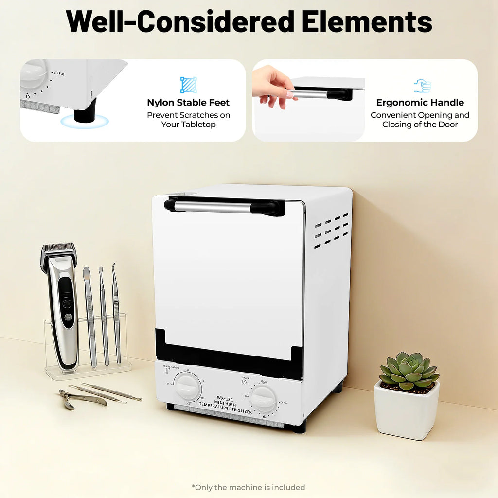 1000W Metal Tool Sterilizer Nail Tool Cleaning Sterilizer Cabinet High Temperature Cleaning Box Dry Heat Sterilizer