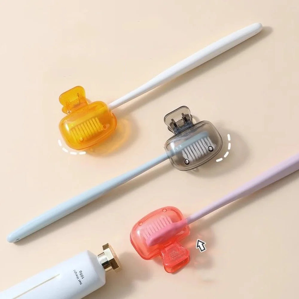 (Affordable and worth buying) 10 piece set - Toothbrush protective cap - Toothbrush head storage box - Essential for travel