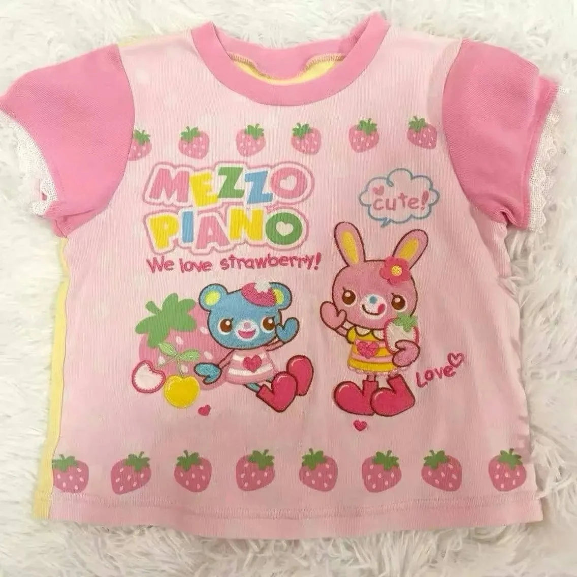 Japanese Kawaii T-shirts Women Casual Y2k Crop Top Sweet Lolita Tees Design for Girls Clothing Short Sleeve T Shirts Outwear Chic