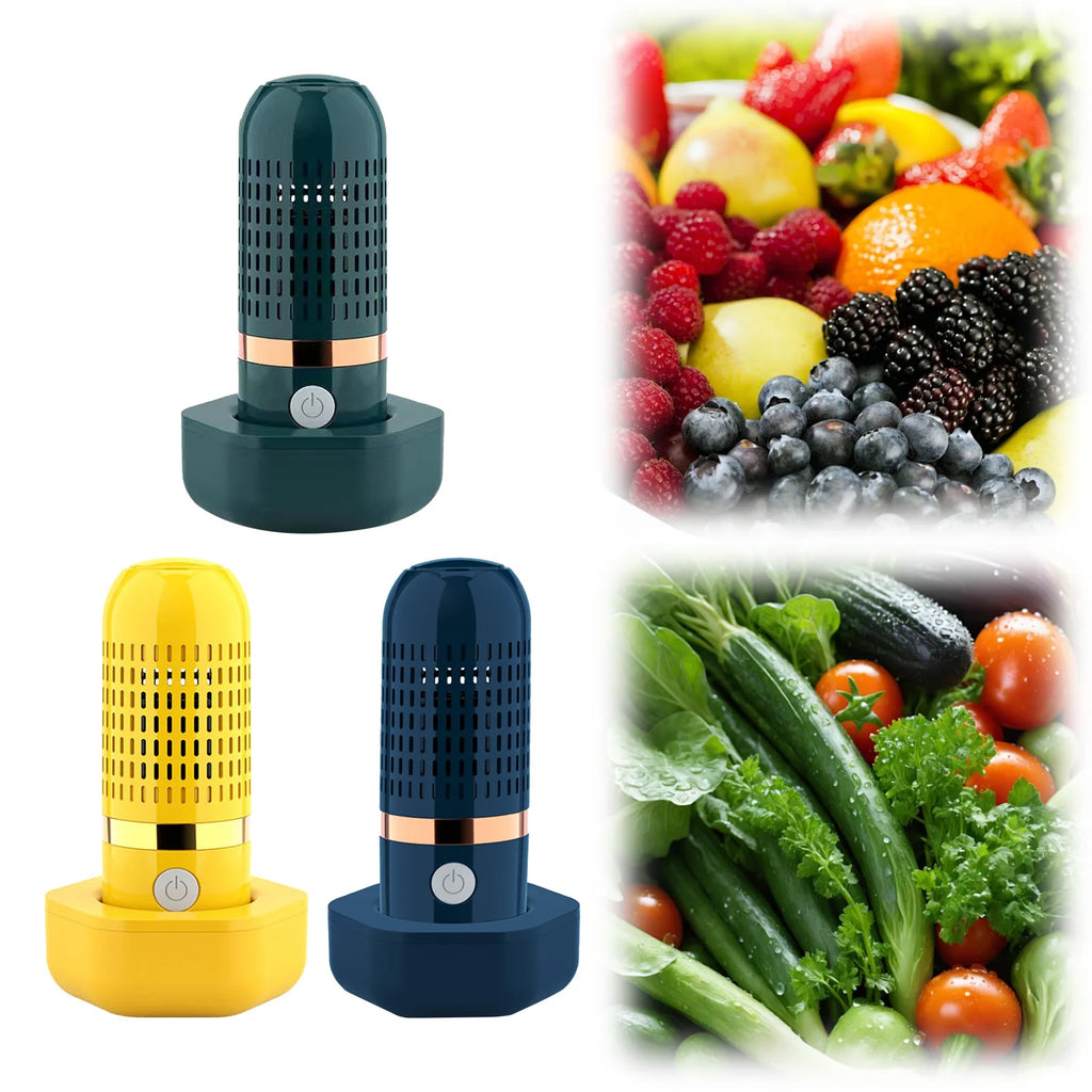 Fruit Cleaner No Scrubbing Fruit and Vegetable Purifier Cleaner Machine USB Powered for Cleaning Veggie Grains Rice Meat Seafood