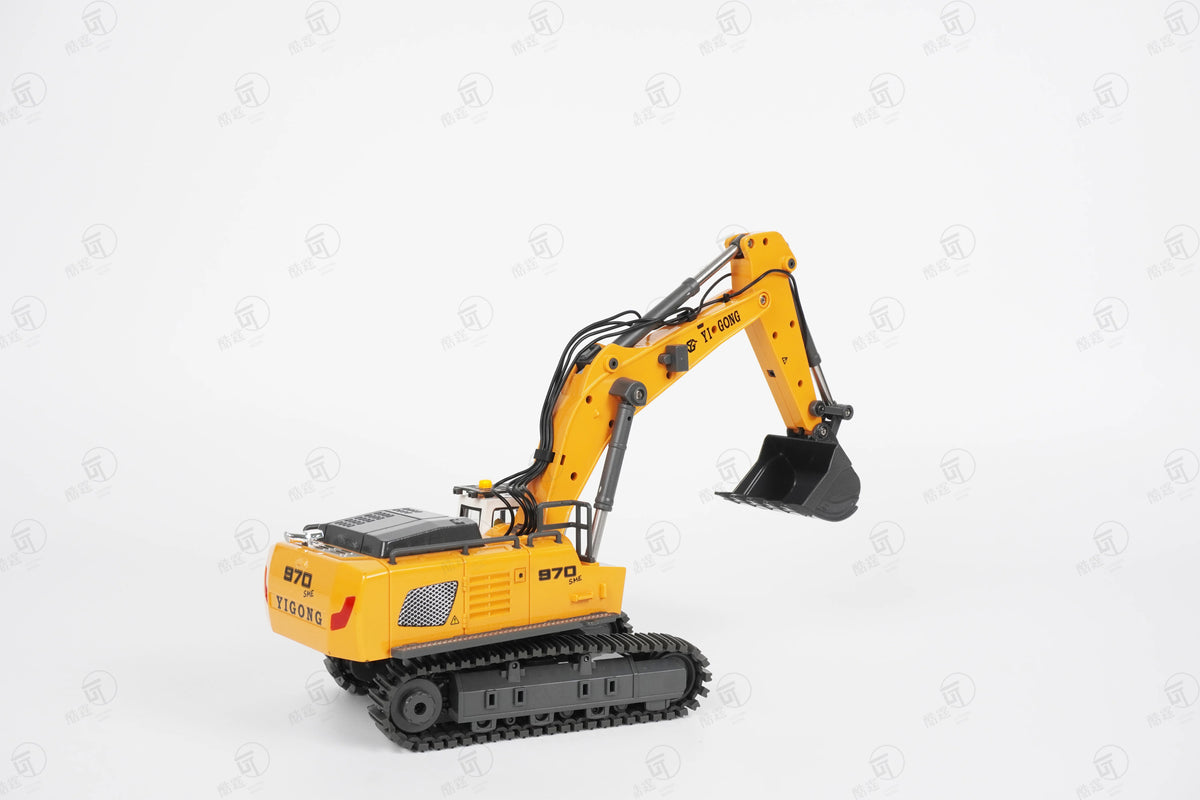 Mini Excavator 1/50 970 Electric Excavator Simulation Model With Lighting System Desktop Remote Control Excavator Model Toy