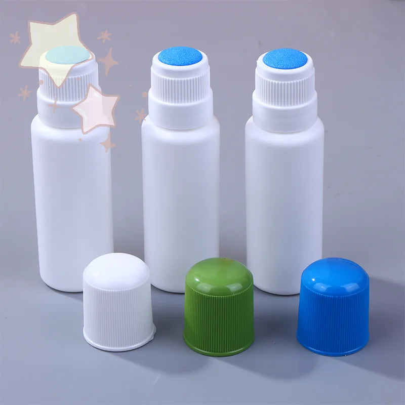 50ML Empty Smudge Bottle Liquid Applicator Sponge Head Soreness Liquid Bottle For Daub Filling Liniment Medicine