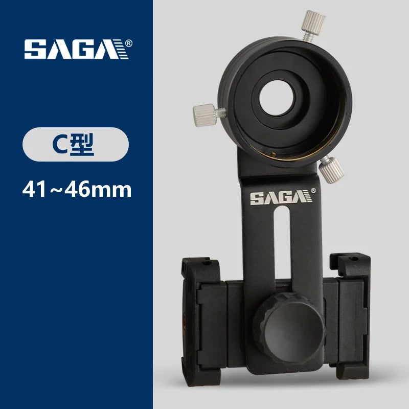Metal mobile phone clip double monocular astronomical telescope microscope eyepiece connected to mobile phone for taking picture
