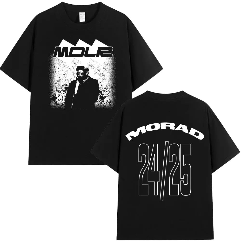 Rapper Morad M.D.L.R Graphic T Shirts Men Women Fashion Vintage T-shirt Cotton Casual Oversized Short Sleeve T-shirts Streetwear