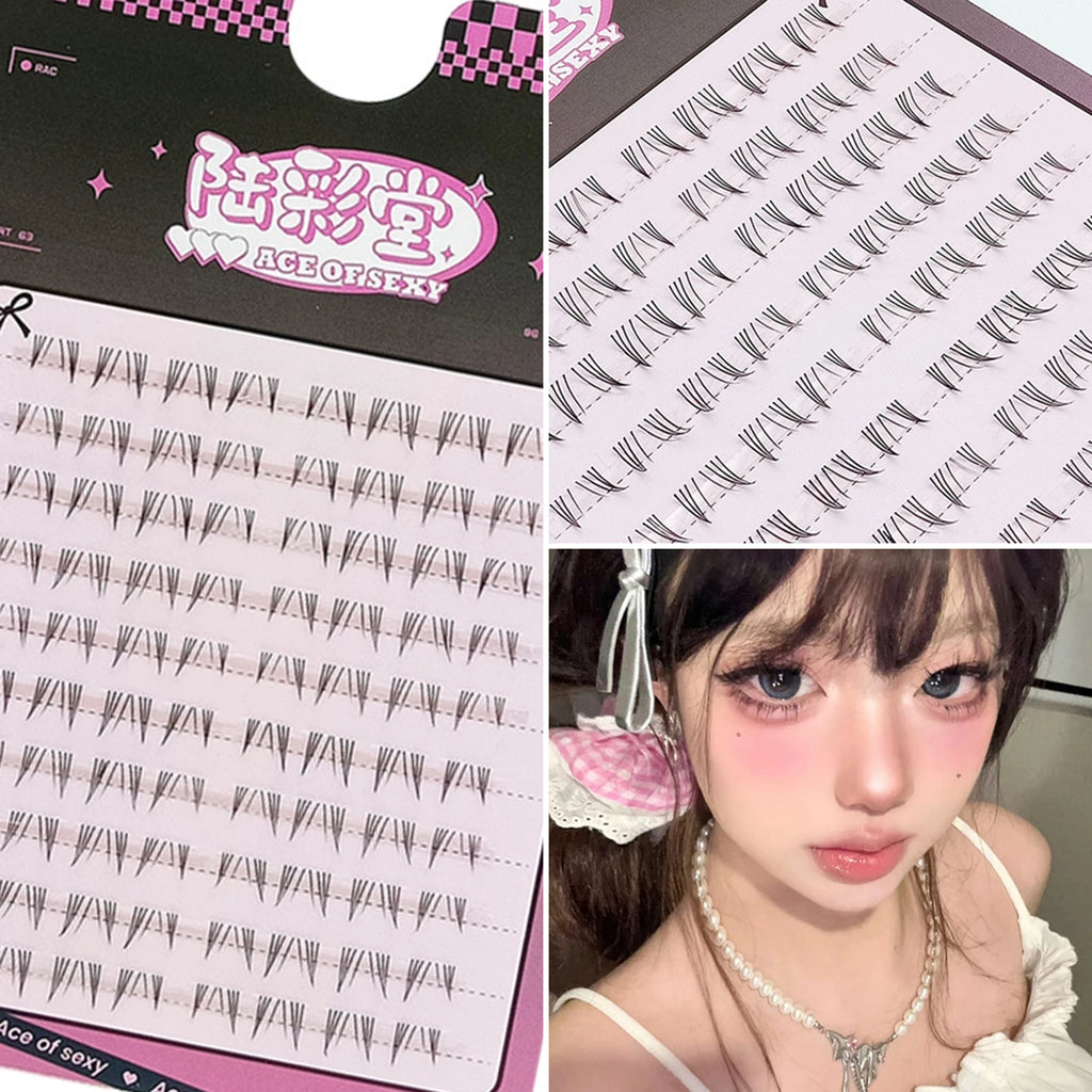6-7mm Air Lower Eyelashes Fairy Fake Lashes Segmented Natural Under Lashes Manga Bottom Lashes Makeup Eyelash Makeup Tool