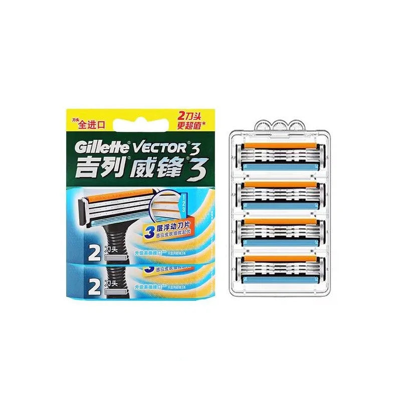Gillette Sensor Excel Razor Blades Ultra Thin 3 Layer Sharp Shaving Blades Vector3 Men Face Hair Removal  Shaver Replace Refills