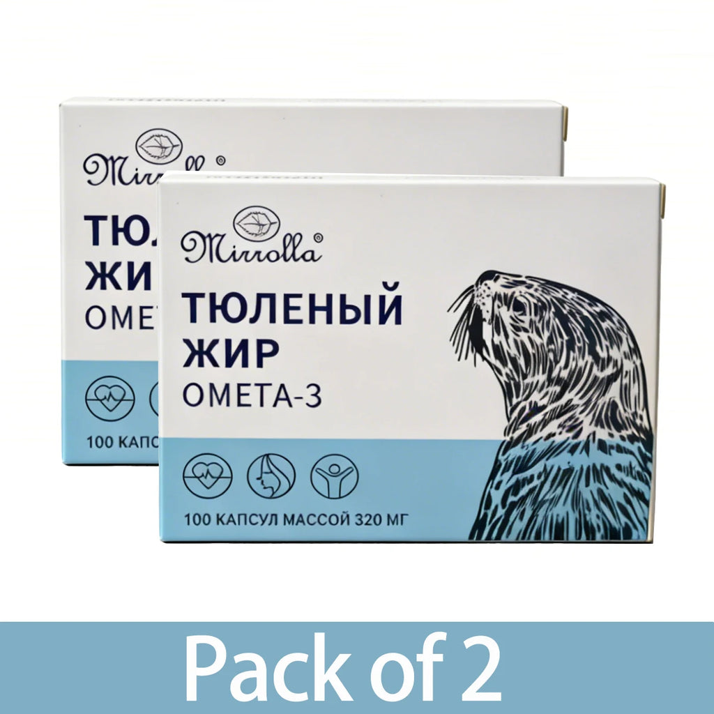 Professional Omega-3 Harp Seal Oil Supplement - High Potency - 100 Softgels