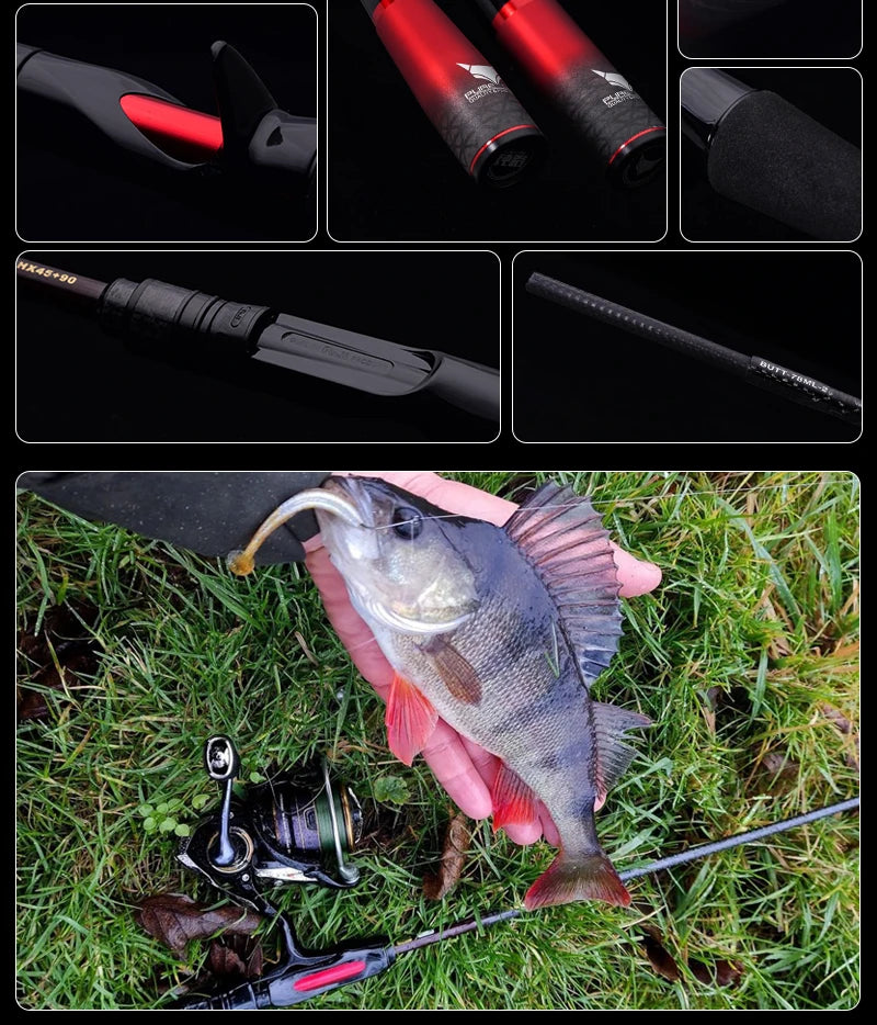 PURELURE SEABED Lightweight Long-Range Micro Bait All-Fuji Small Root Rod Spinning Casting Rod Bottom Probe Set Perch