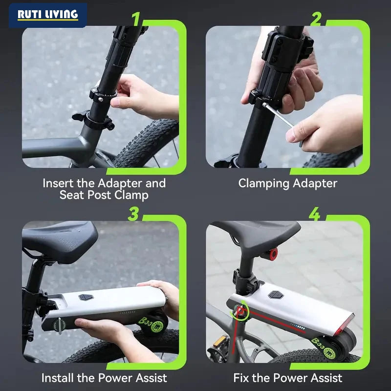 Wheel Bicycle Electric Booster 18V10AH Battery 200w Portable Bicycle Booster Durable Accessories Bicycle Mountain Bike Suite