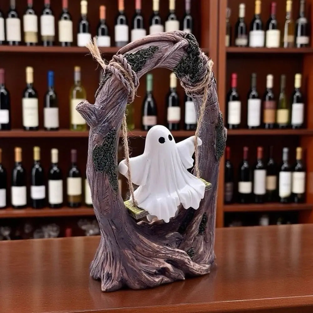 Halloween Themed Halloween Swing Ghost Ornament Handicraft Model Spooky Ghosts Decor Statue Display Ghost Halloween Decoration