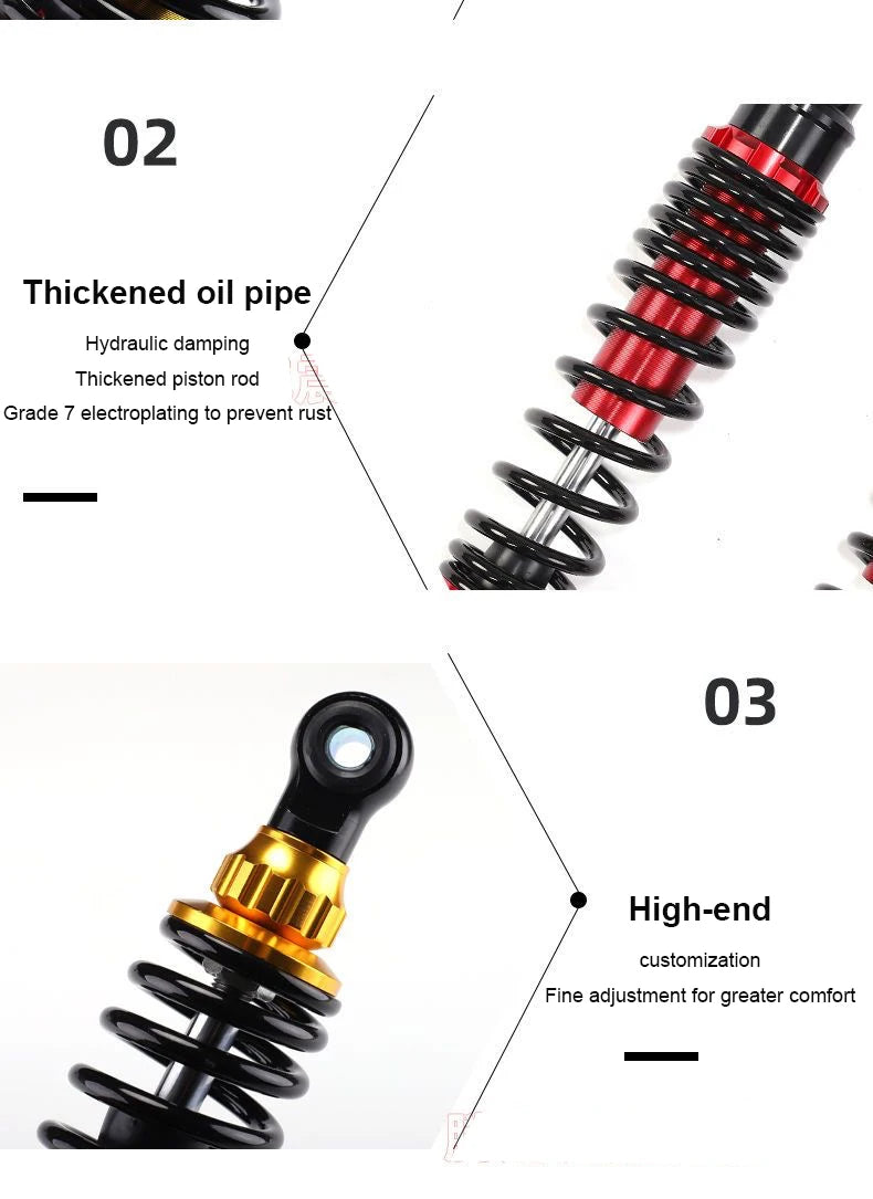 Electric power bicycle modified rear shock absorber real hydraulic damping soft and hard adjustable universal ebike rear shock