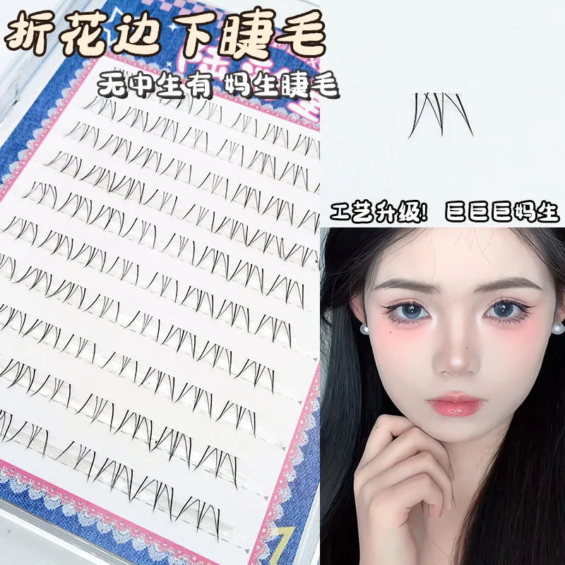6-7mm Air Lower Eyelashes Fairy Fake Lashes Segmented Natural Under Lashes Manga Bottom Lashes Makeup Eyelash Makeup Tool