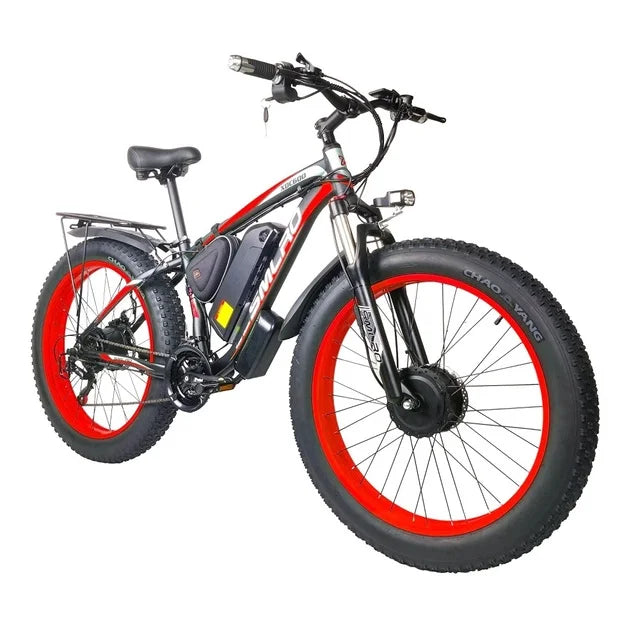 Electric Bicycle 21Speed 48V 1000W 2000W Dual Motor 22.4ah 26 Inch Electric Fat Bike Aluminum Alloy Ebike All-terrain E-bike