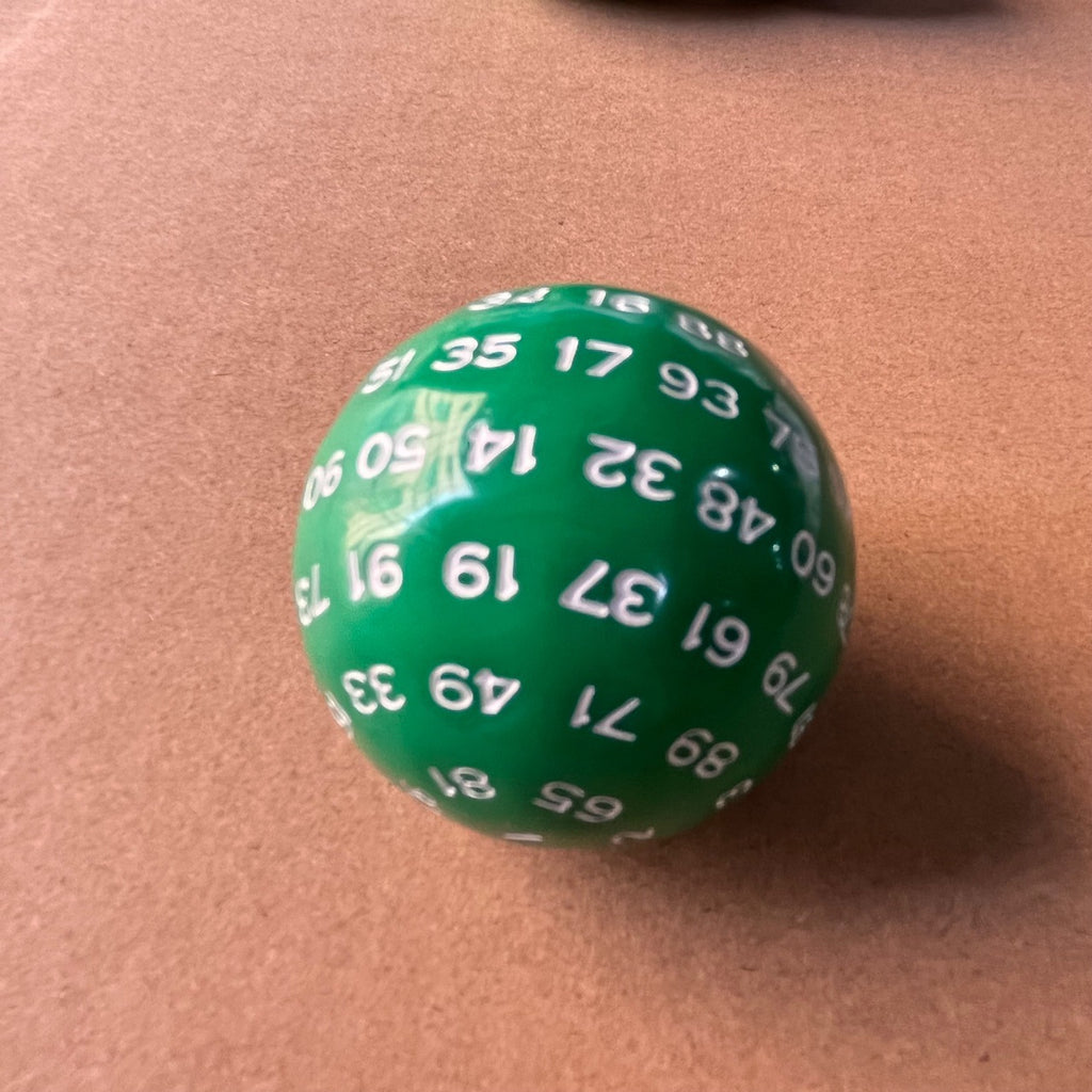 1pcs 100 Side Number Dice for DND TRPG RPG Cthulhu Board Game Running Team Black White Green Red Yellow Polyhedral Dnd Dice Set