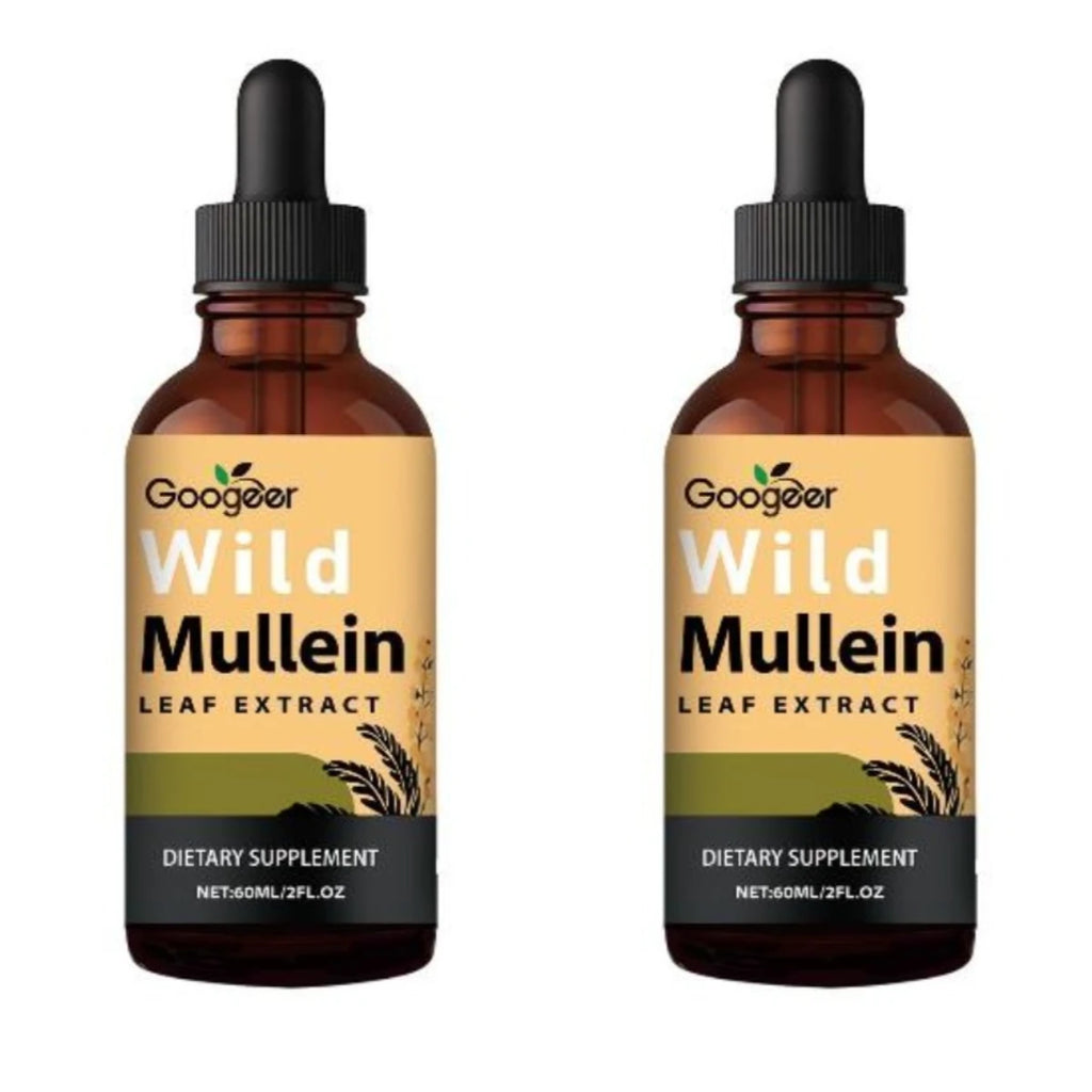 Mullein Liquid Drops 60ml with Wild Mullein Leaf Extract and Ginger Support Lung Health & Clean Impurities Plant Supplement