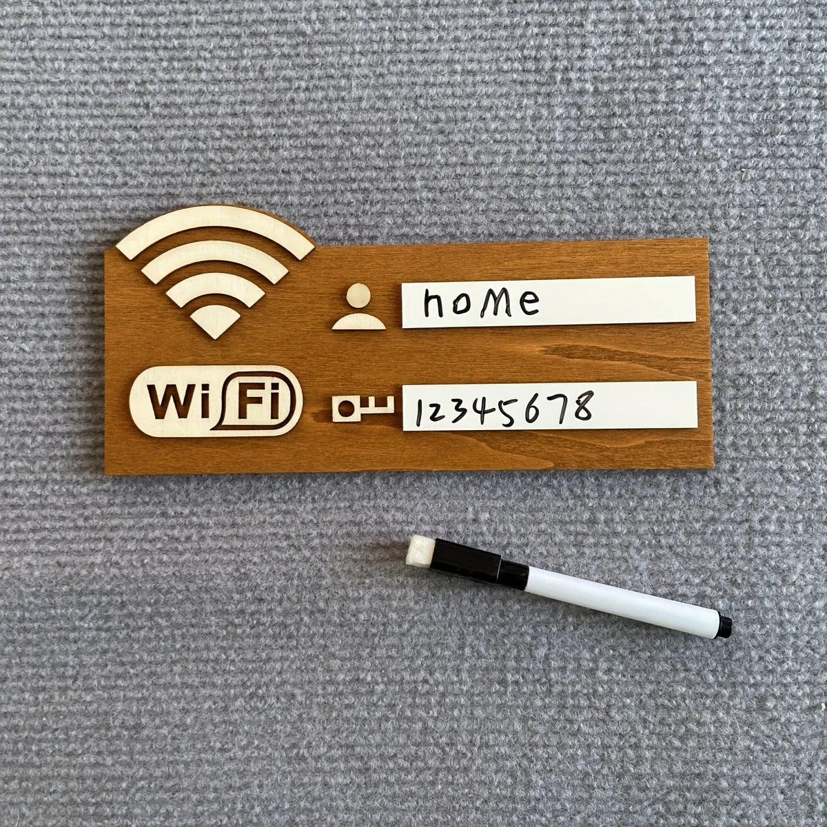 1pc Vintage Wooden WiFi Indicator Sign- Wall-Mounted Wireless Network Password Display, Decorative Home Accessory for Indoor Use