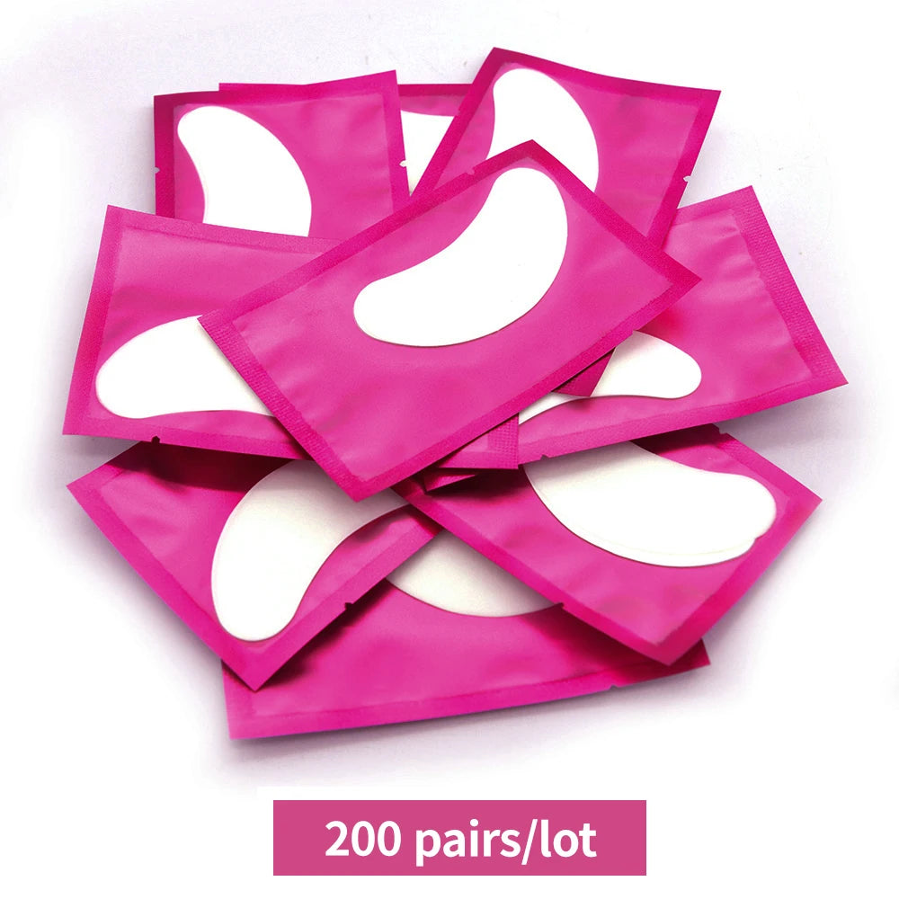 200/400Pairs Hydrogel Patches Eyelash Extension Patch Eyelashes Patch Lash Extension Supplies Under Eye Patches Eye Pads Patch