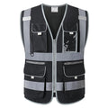 Multi Pockets Class 2 Night Working Vest Men Construction Work Clothes