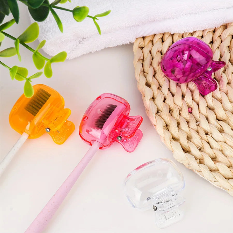 (Affordable and worth buying) 10 piece set - Toothbrush protective cap - Toothbrush head storage box - Essential for travel