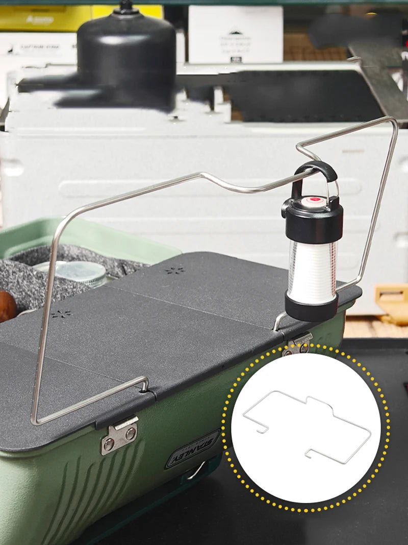 For Stanley Lunch Box 9.4L Accessories Set Handle Cowhide Cover Ultralight Aluminum Alloy Table Top Hanging Rack Felt Lining
