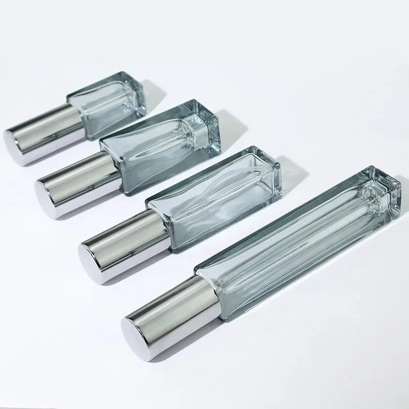 20pcs 3ml/5ml/10ml Square Empty Glass Perfume Spray Bottle Refillable Fragrance Fine Mist Atomizer Portable Liquid Containers