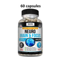 Nootropic Brain Booster Capsules - Vitamins, Memory, Concentration, Clarity & Cognitive Performance Support, Stress Relief
