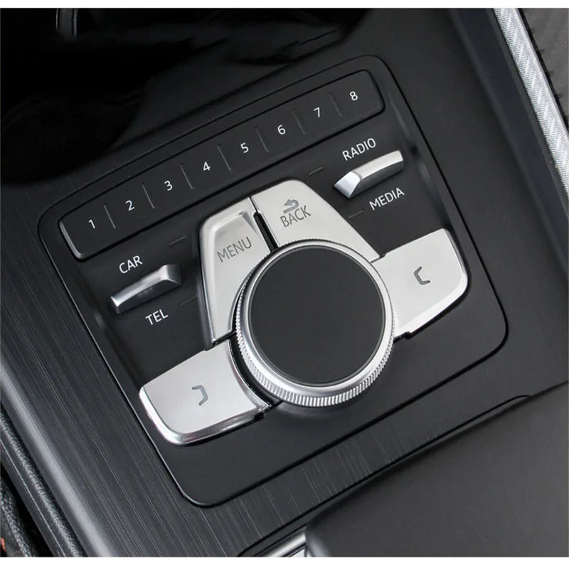 Car Decal Central Handbrake A P Buttons Decorative Panel Covers Stickers Trim For Audi A4 B9 Interior Auto Accessories Goods