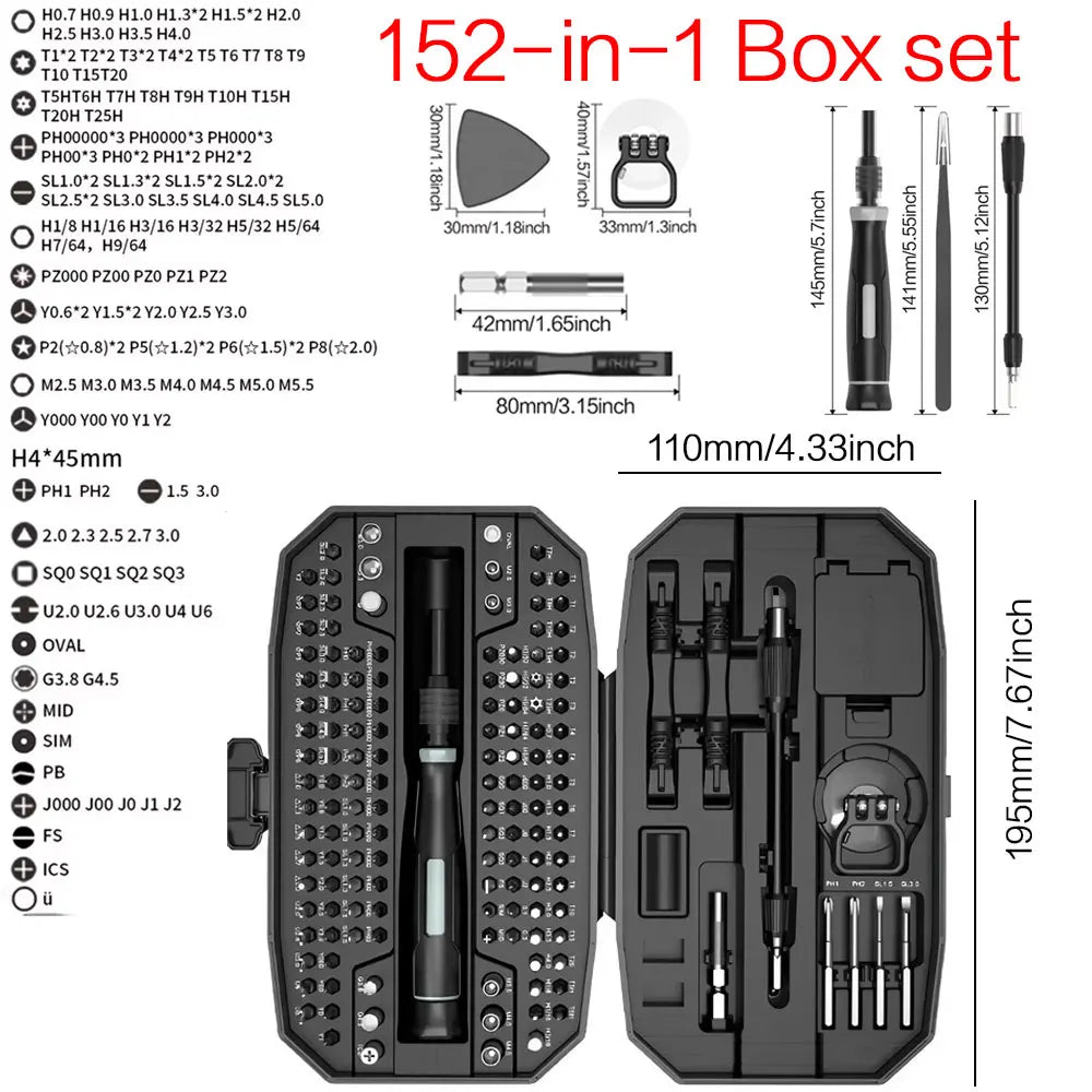 Precision Screwdriver Set, Laptop Tool Kit, 152/25 in 1 Professional Computer Screwdriver Repair Kit T5 T6 Torx Screwdriver