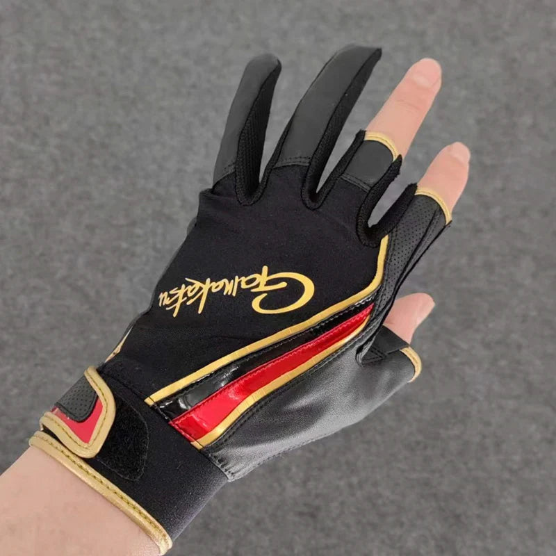 2023 New Gamakatsu Fishing Gloves Anti-Cut Fly Fishing Gloves UV Protection Outdoor Half-Finger Breathable Leather Sport Gloves