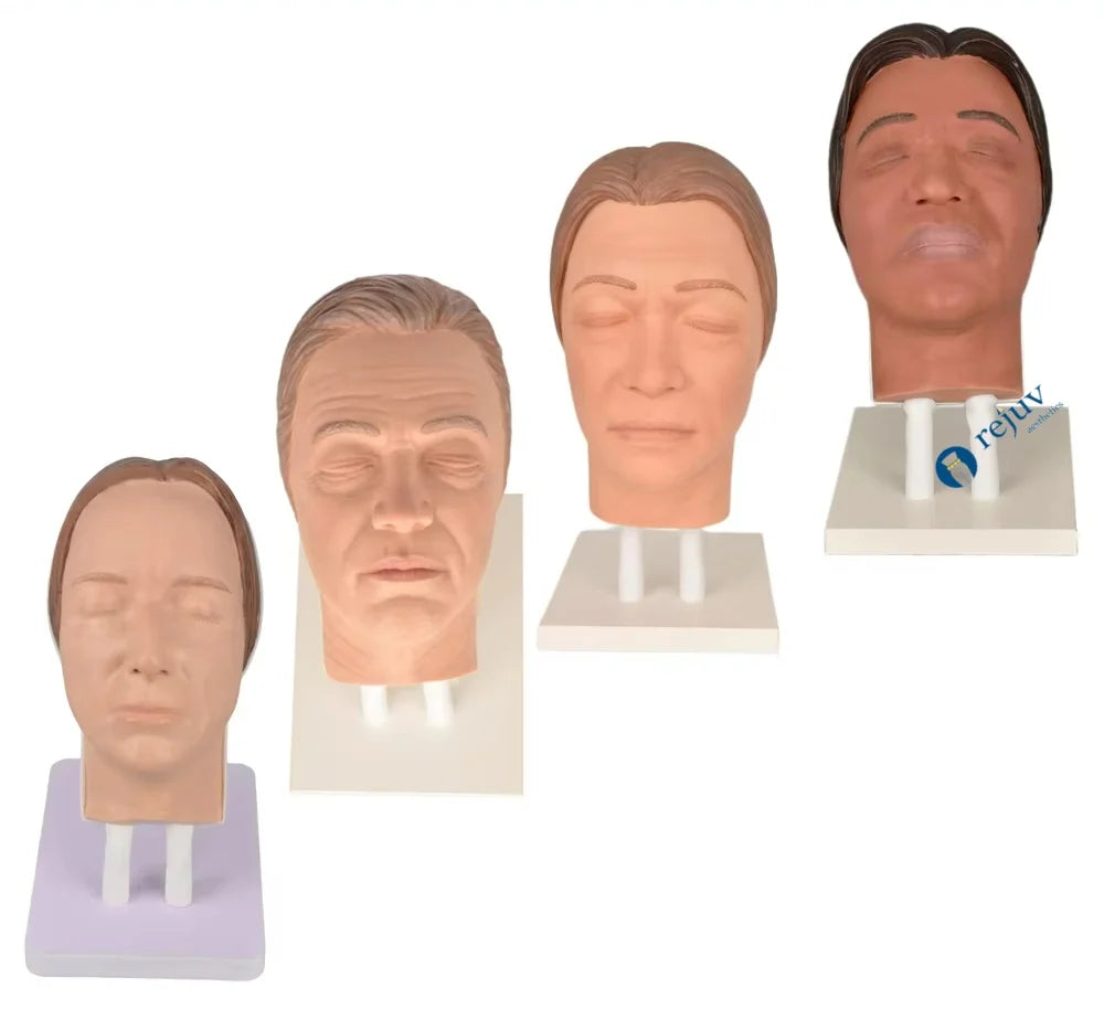 Cosmetic Injection Model, Silicone Female Face Mannequin for Injection Training Aesthetics Botox Dermal Filler Courses